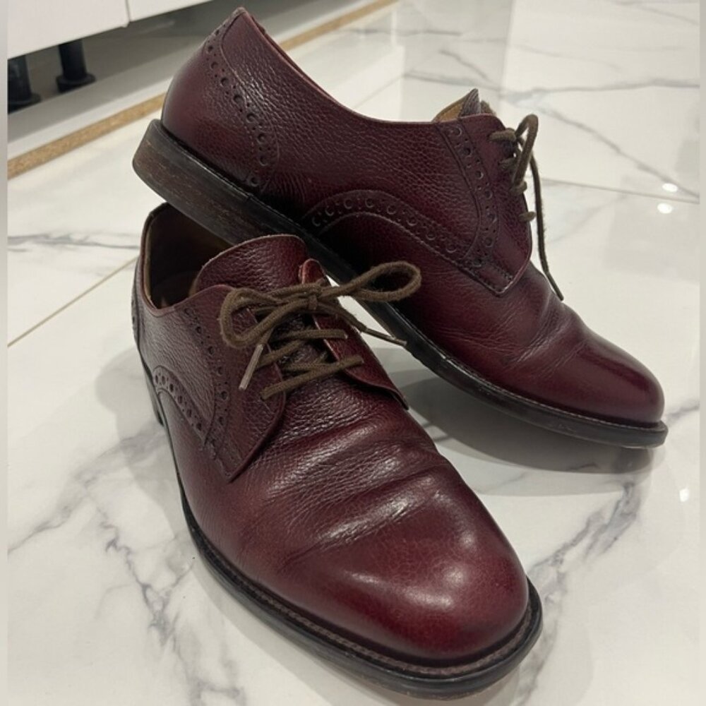 Sioux German Leather Lace Up Shoes Men Size 8.5 Brown Oxfords Real Leather